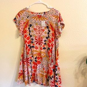 Free People summer shift dress, multicolored, lightweight